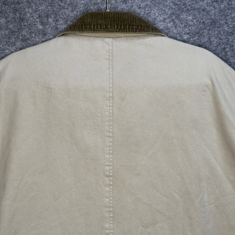Club Room Chore Jacket Field Barn Coat Mens XL Flannel Lined w/Corduroy Collar